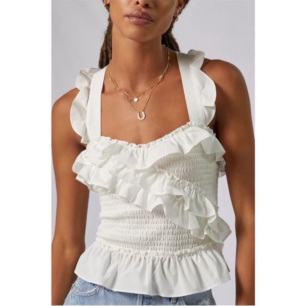 MAEVE | Ruffled Crossback Summer Top